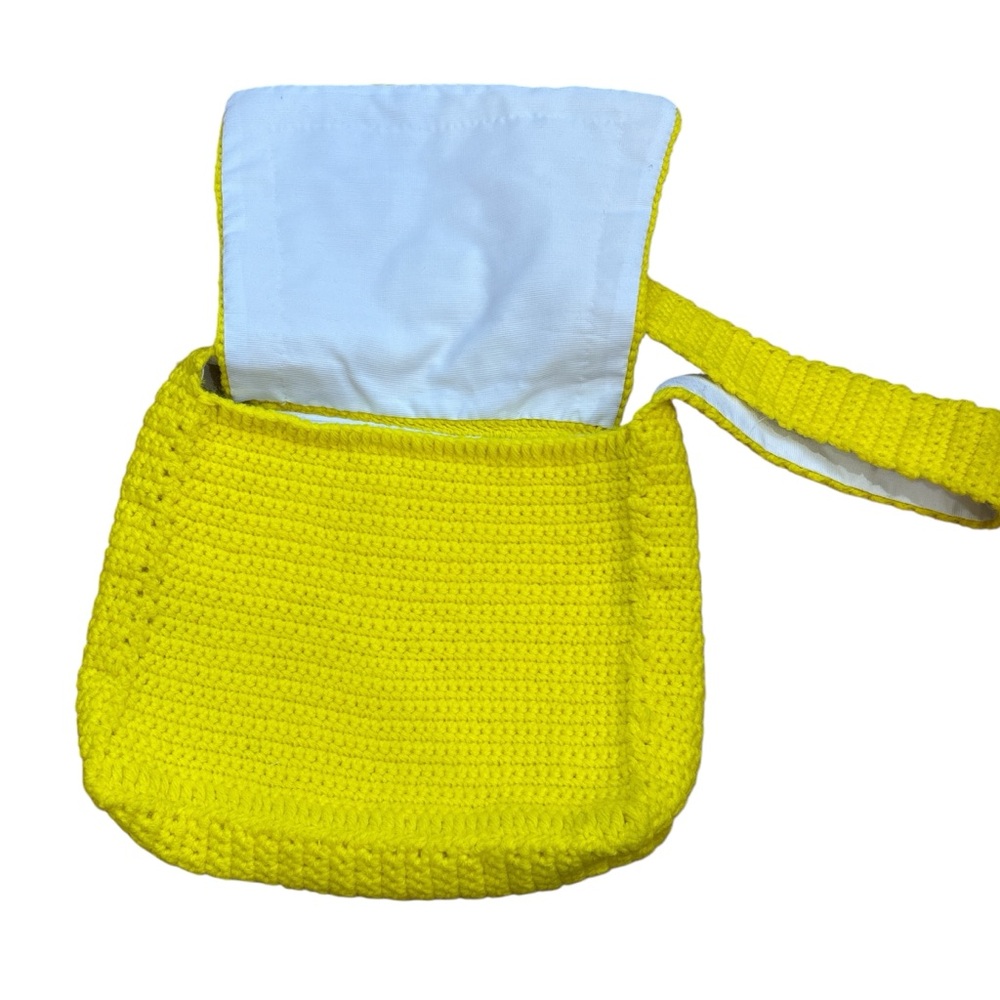 🌼 Vintage Handknit Crochet Flower Bag 🌼 - Picture 3 of 5